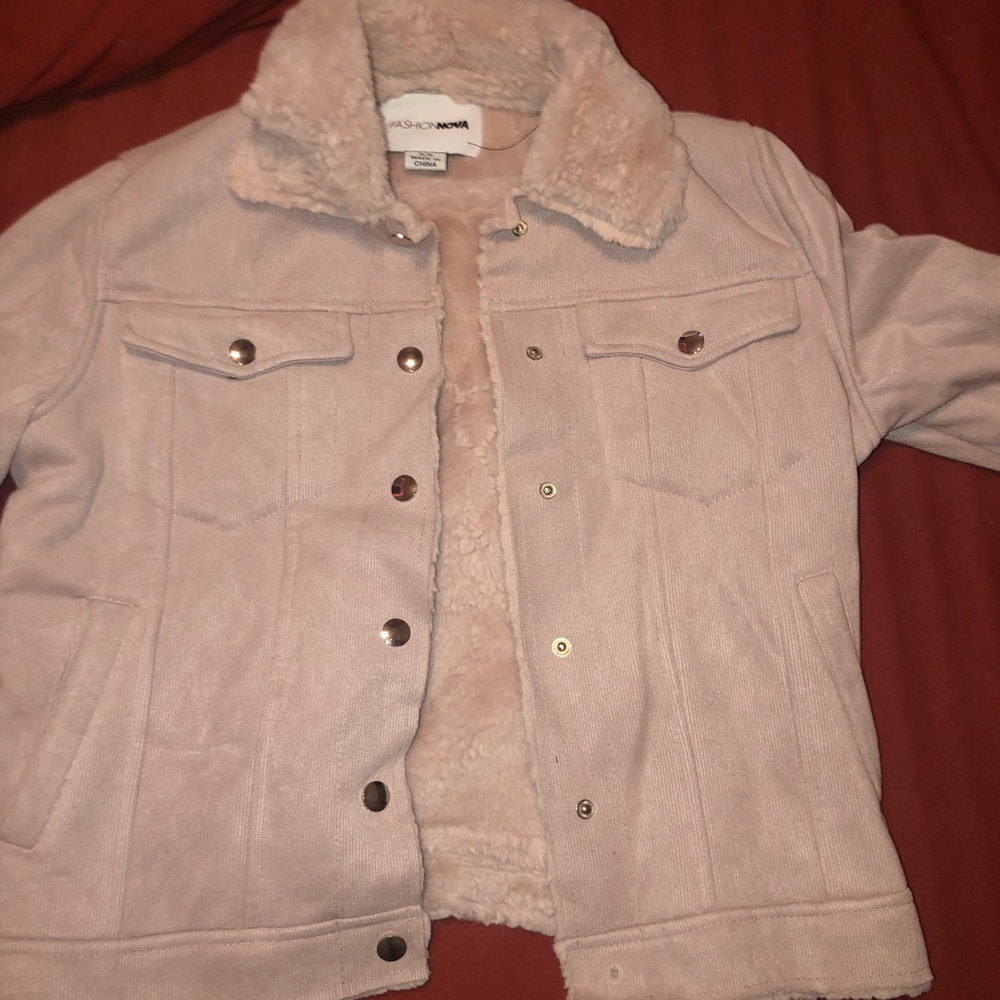 Velvet soft jean jacket